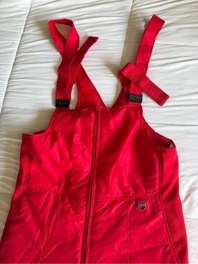 Red Snow Bib Overalls